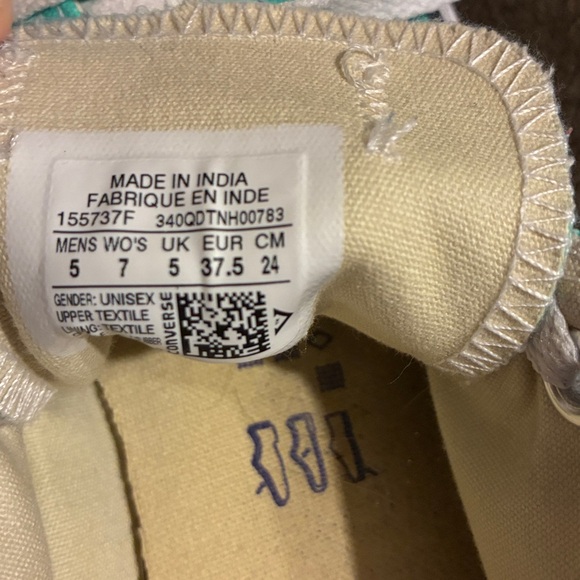 Converse Turquoise Low-Top Shoes - Picture 6 of 6